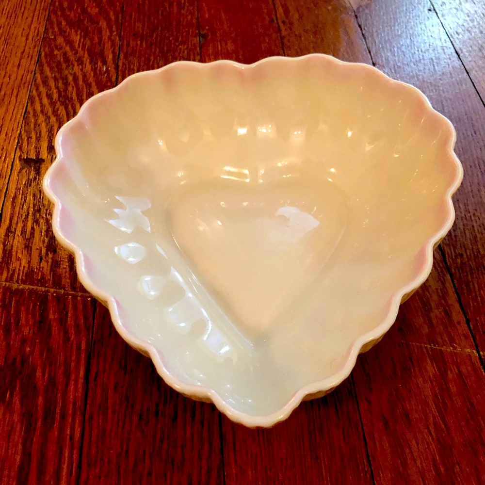 Belleek Heart Shaped Trinket Dish